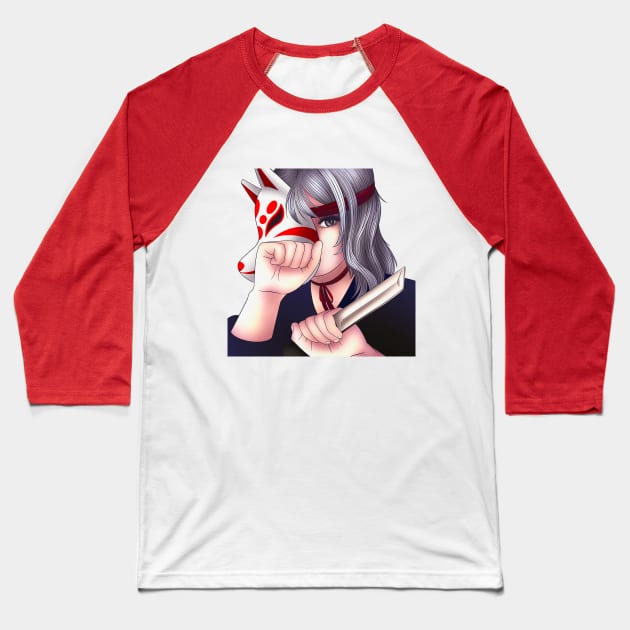 Kitsune Baseball T-Shirt by Eve Shmeve